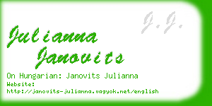 julianna janovits business card